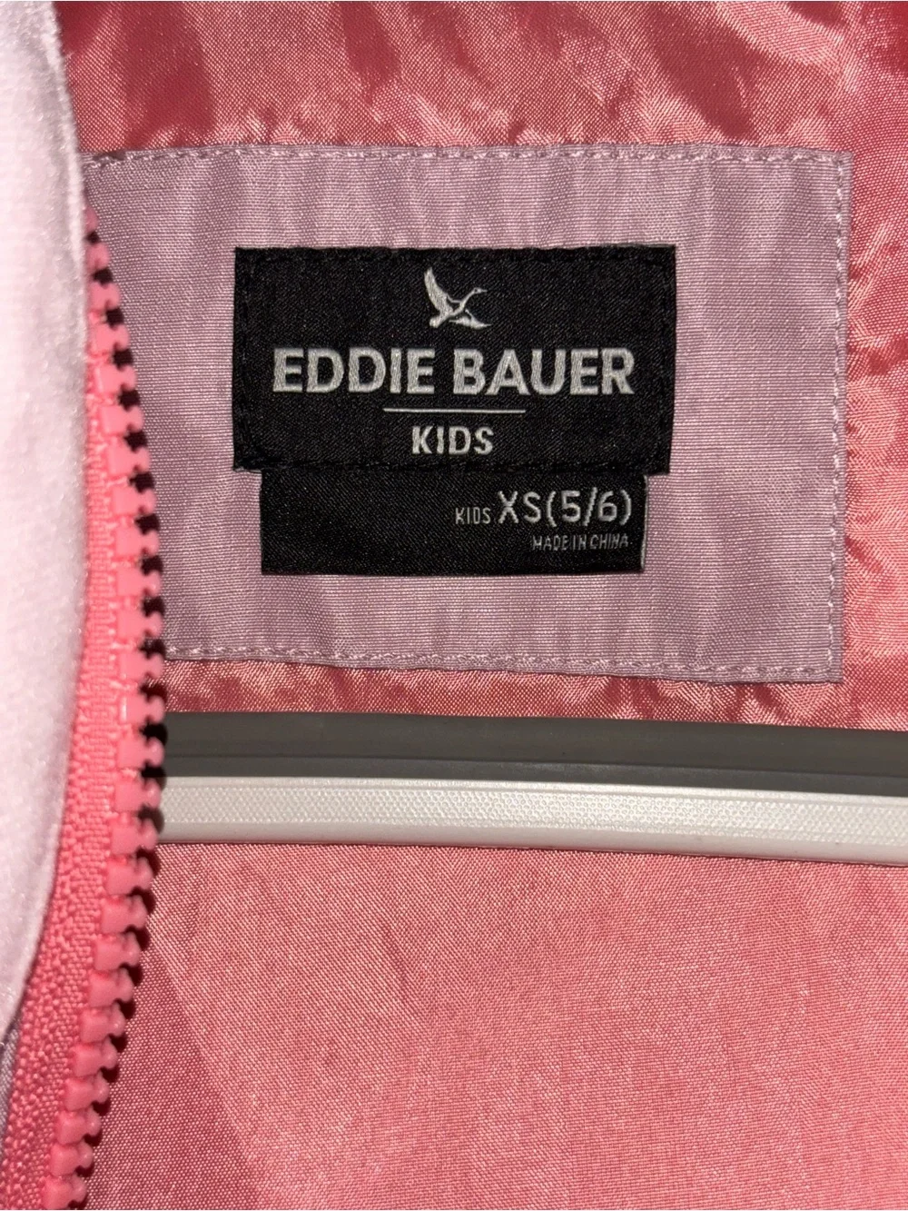 Eddie Bauer Girls Pink Two-Tone Hooded Raincoat
